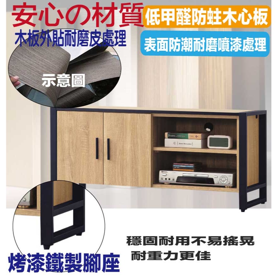 【綠家居】伊布斯3.9尺雙門電視櫃(二色可選)-細節圖5