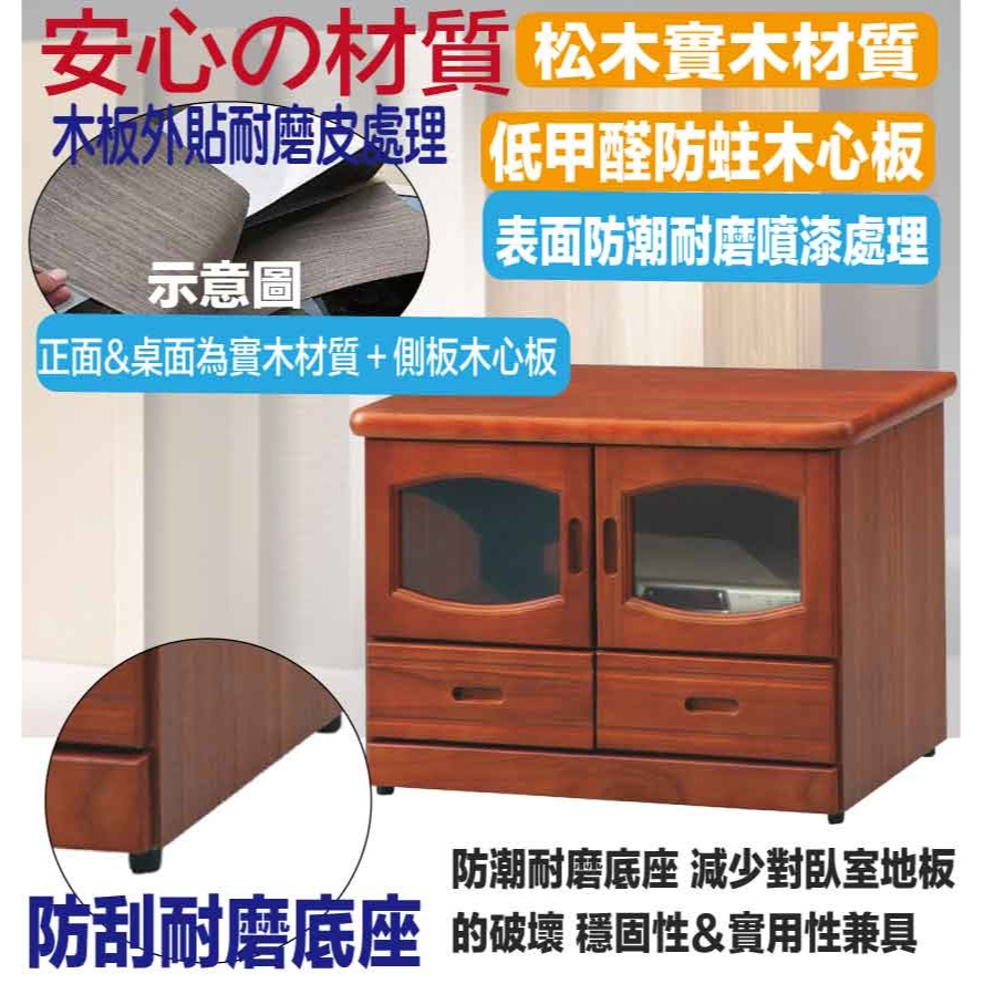 【綠家居】布恩2.9尺二抽開門電視櫃(三色可選)-細節圖5