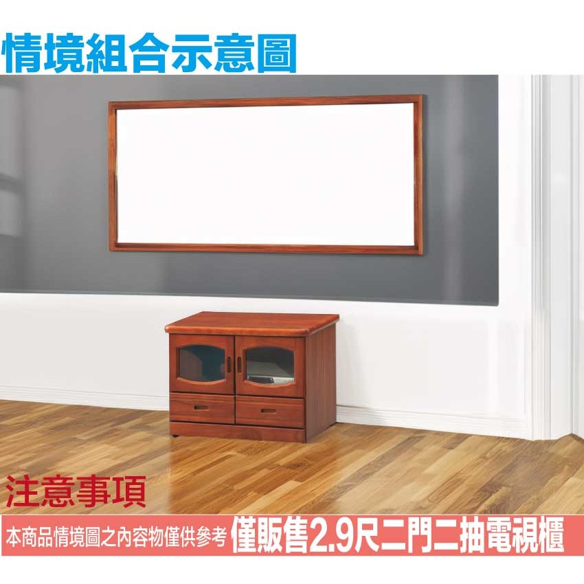 【綠家居】布恩2.9尺二抽開門電視櫃(三色可選)-細節圖10