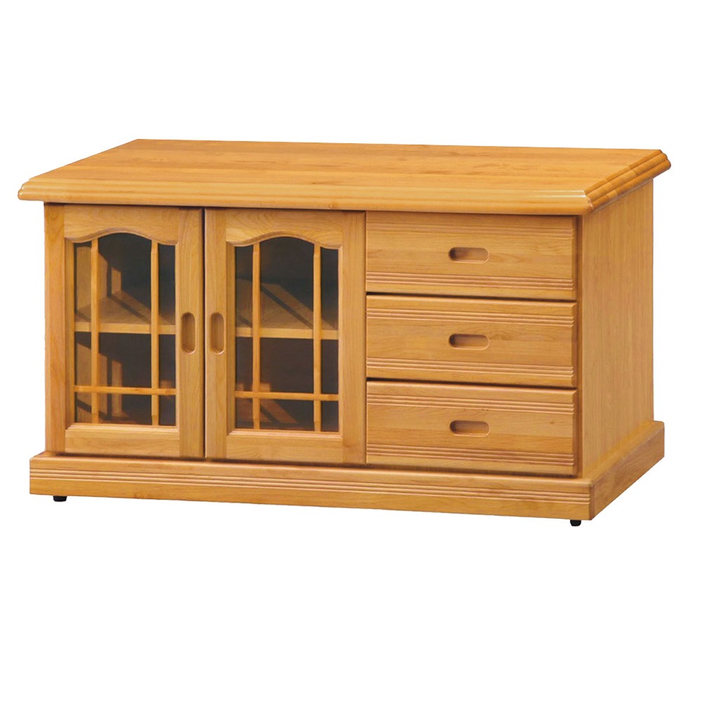 【綠家居】布恩3.9尺三抽開門電視櫃(三色可選)-規格圖10