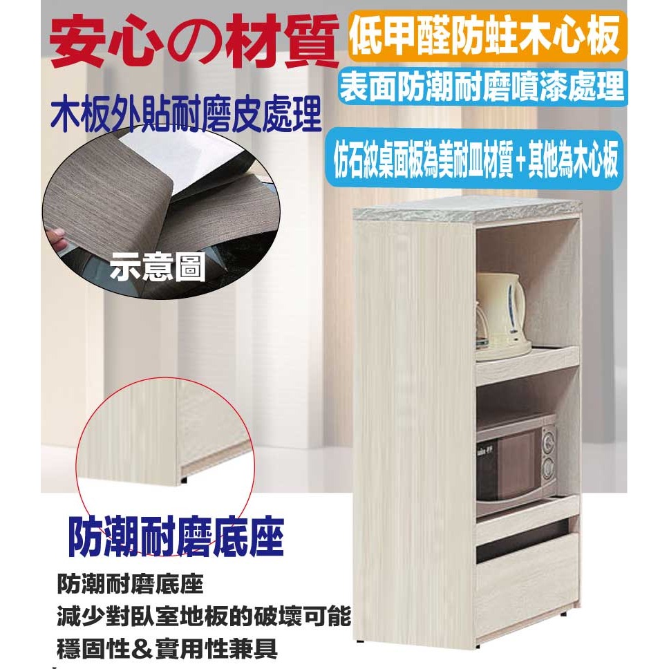 【綠家居】達斯2尺單抽拉盤低電器櫃-細節圖5