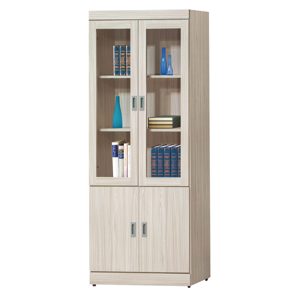 【綠家居】歐斯2.7尺四門收納櫃/書櫃(二色可選)-規格圖11