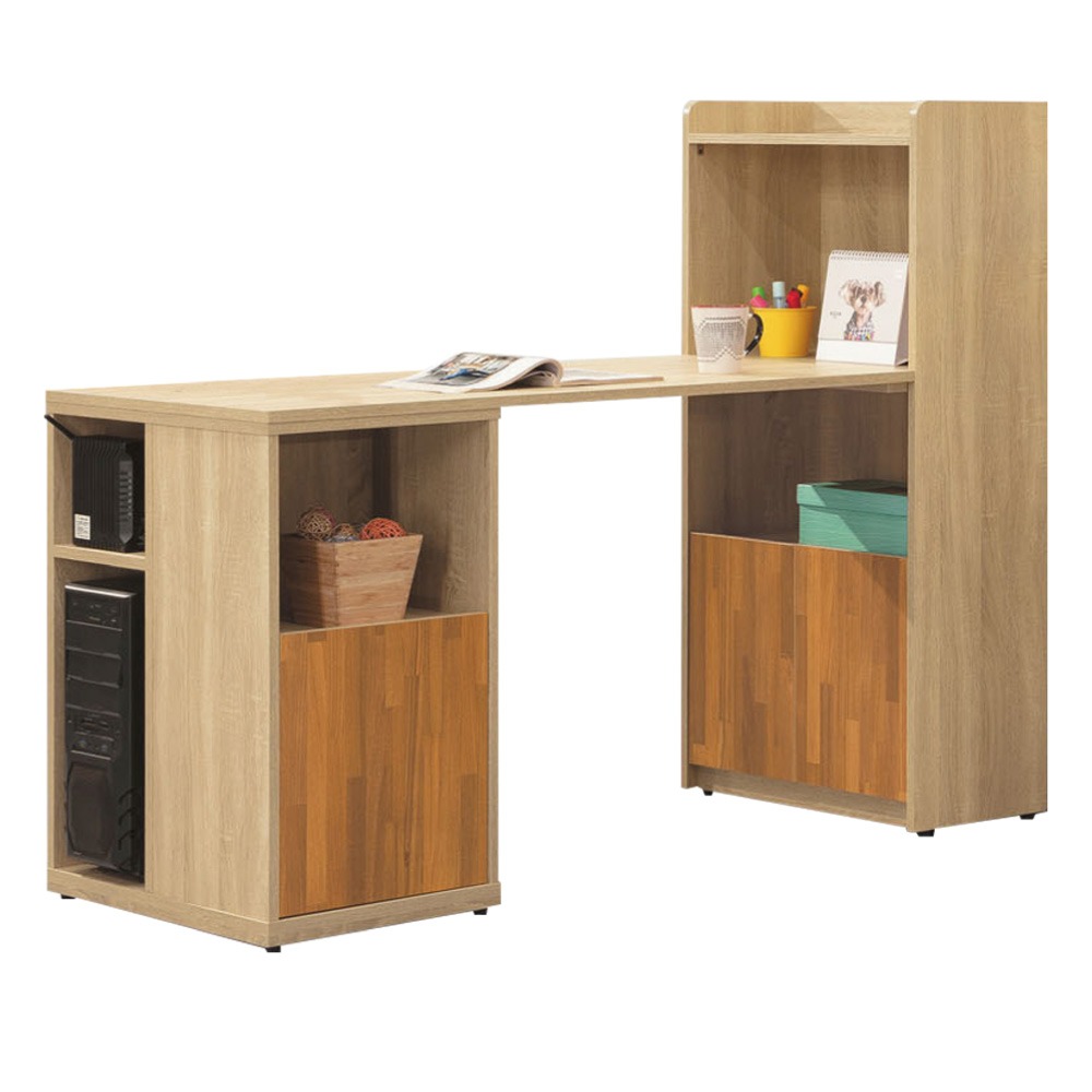 【綠家居】切特5尺二門書桌櫃組合(二色可選)-規格圖11