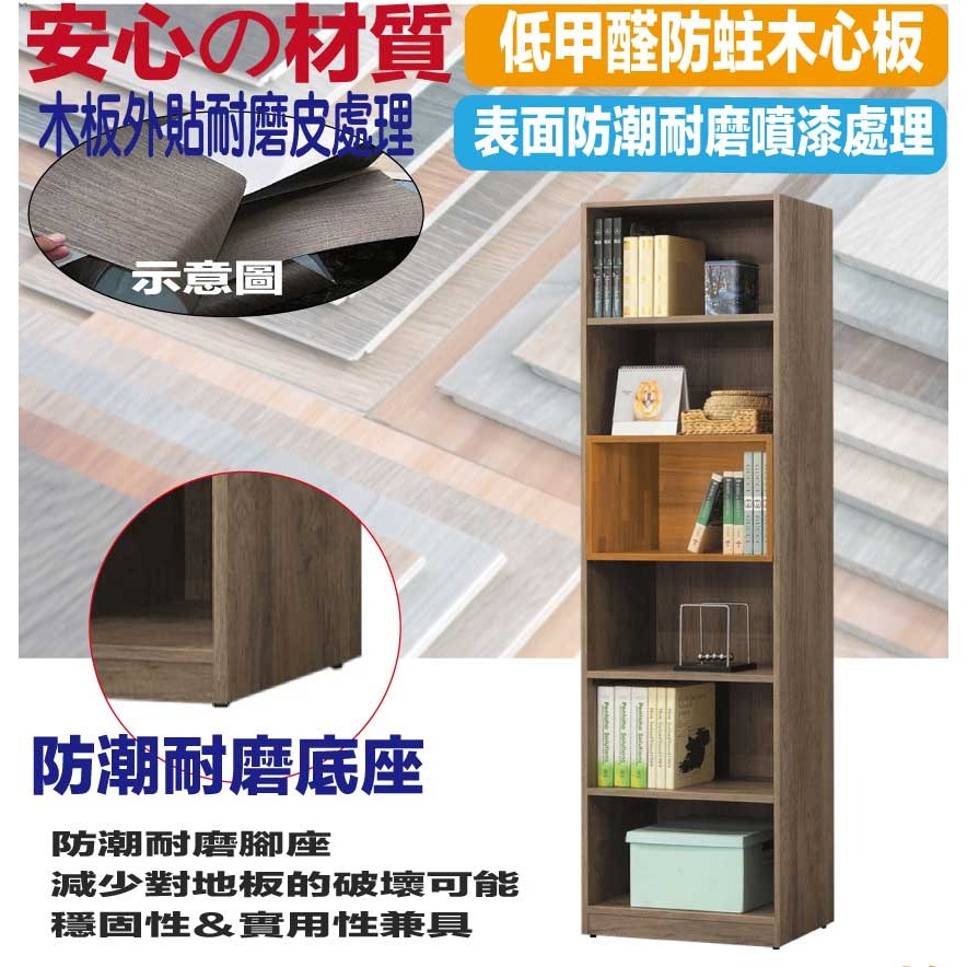 【綠家居】切特2尺開放式多格書櫃(二色可選)-細節圖5