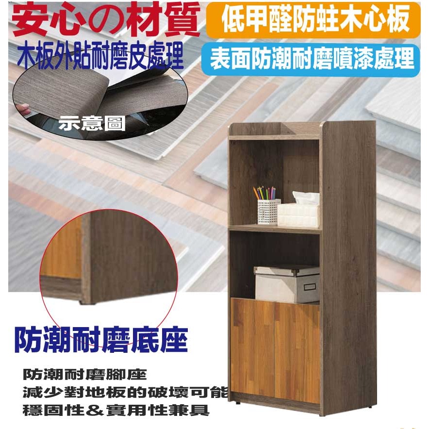 【綠家居】切特2尺單門低書櫃(二色可選)-細節圖5