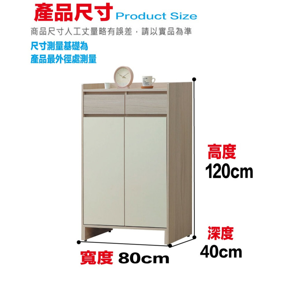 【綠家居】美斯2.7尺二抽二門鞋櫃-細節圖9