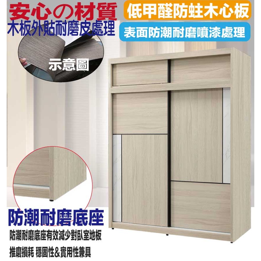 【綠家居】安卡蘭6.1尺多功能加高推門衣櫃組合-細節圖5