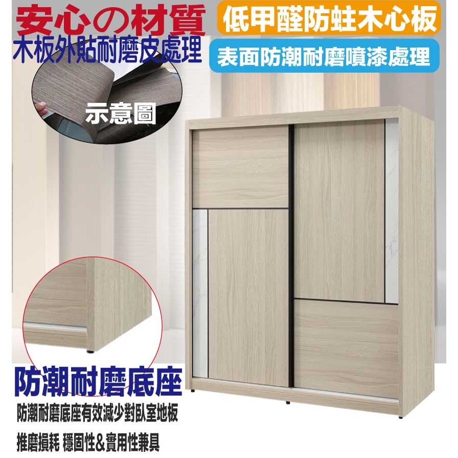 【綠家居】安卡蘭6.1尺多功能推門衣櫃-細節圖5