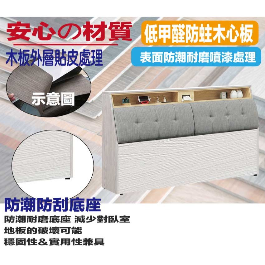 【綠家居】奧布6尺雙人加大亞麻布床頭箱(二色可選＋不含床底＋不含床墊)-細節圖5
