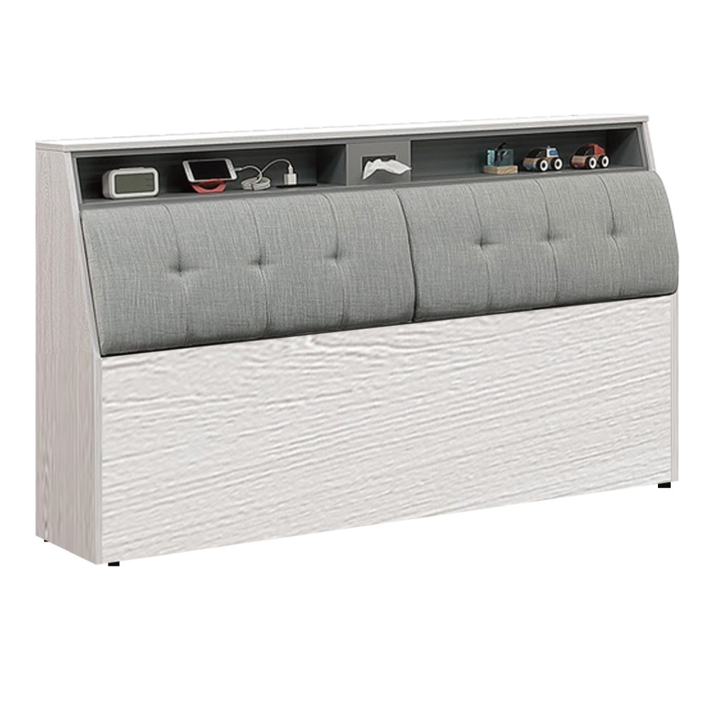 【綠家居】奧布6尺雙人加大亞麻布床頭箱(二色可選＋不含床底＋不含床墊)-規格圖11