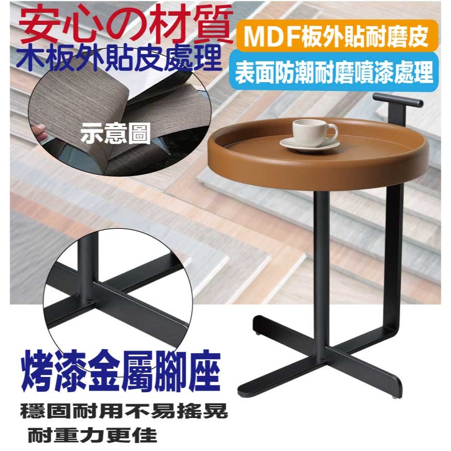 【綠家居】華格森1.3尺圓盤鐵架小茶几-細節圖5