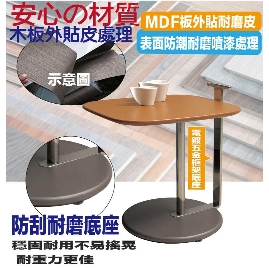 【綠家居】華森1.3尺方盤鐵架小茶几-細節圖5