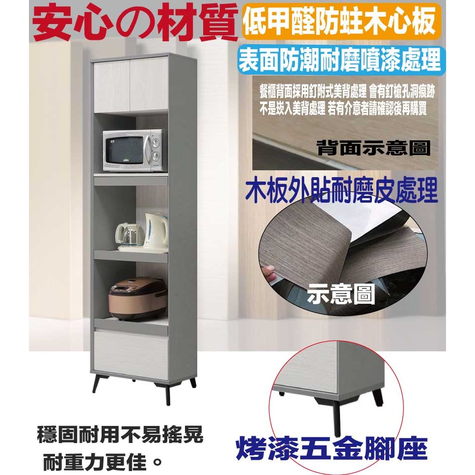 【綠家居】維法2尺二門單抽三拉盤收納櫃/電器櫃-細節圖5