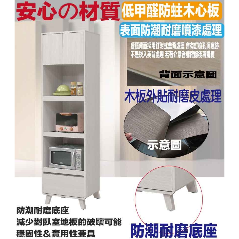 【綠家居】泰格2尺二門單抽三拉盤收納櫃/電器櫃-細節圖5