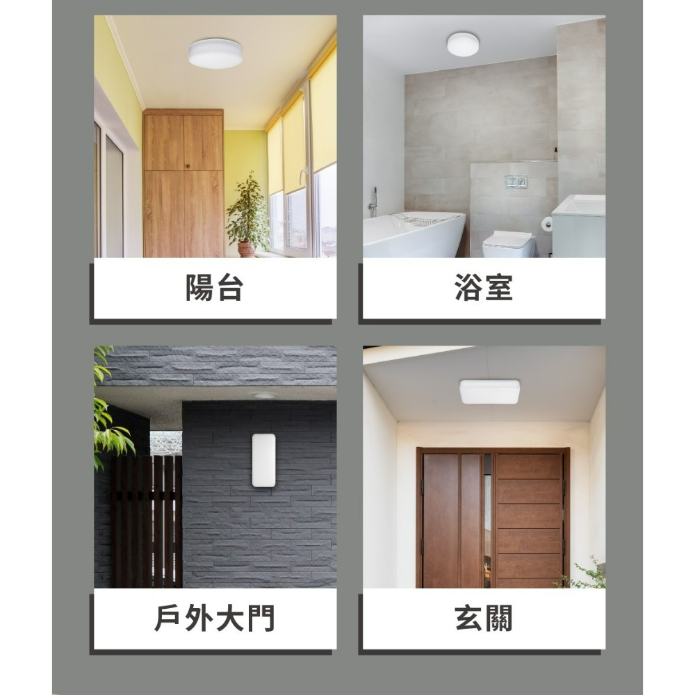 亮博士吸頂燈 14w LED日式方形吸壁兩用吸頂燈 防水防塵 全電壓 白光 黃光 自然光-細節圖4