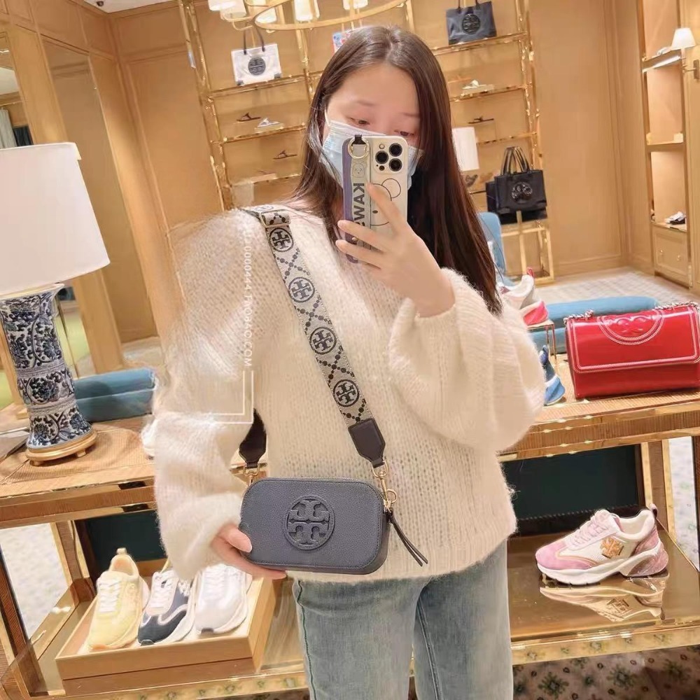 婭精精品 Tory Burch包包 斜背包 手提包 相機包 tb鏈條包 單肩包 側背包 手拿包 荔枝紋時尚百搭斜挎包-細節圖2