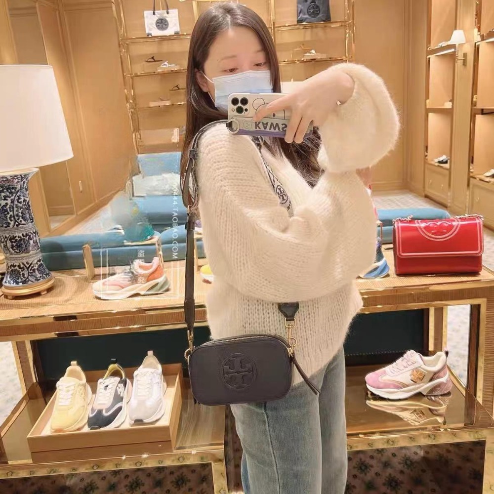 婭精精品 Tory Burch包包 斜背包 手提包 相機包 tb鏈條包 單肩包 側背包 手拿包 荔枝紋時尚百搭斜挎包-細節圖3