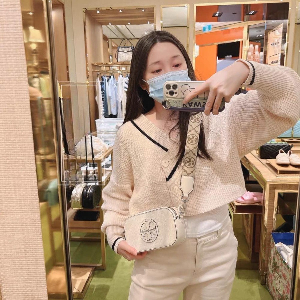 婭精精品 Tory Burch包包 斜背包 手提包 相機包 tb鏈條包 單肩包 側背包 手拿包 荔枝紋時尚百搭斜挎包-細節圖8