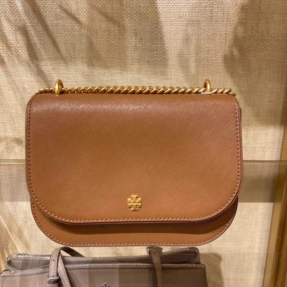 米婭精品 Tory Burch包包 tb鏈條包 馬鞍包 斜背包 手提包 相機包 單肩包 側背包 十字紋時尚百搭精郵差包-細節圖6