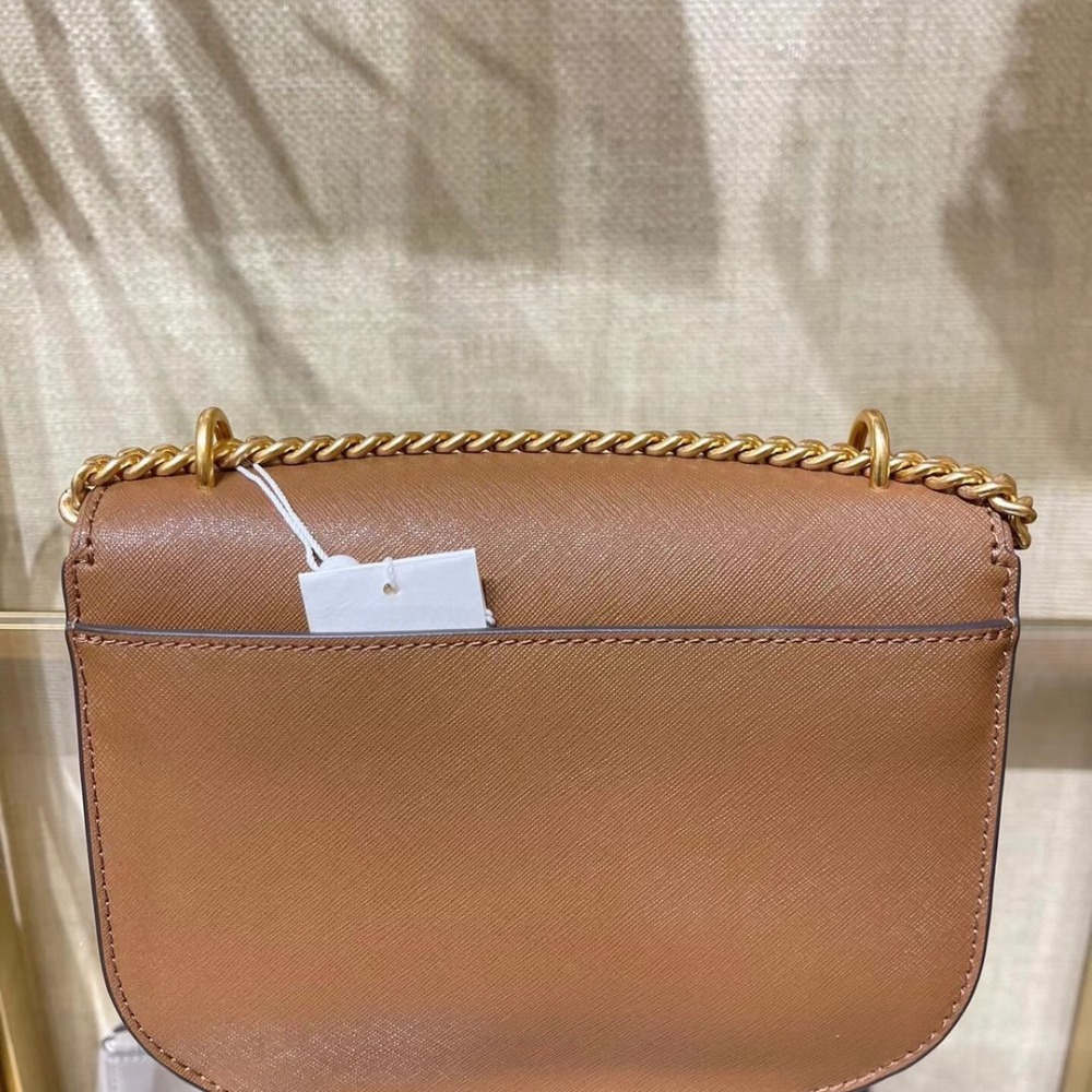 米婭精品 Tory Burch包包 tb鏈條包 馬鞍包 斜背包 手提包 相機包 單肩包 側背包 十字紋時尚百搭精郵差包-細節圖7