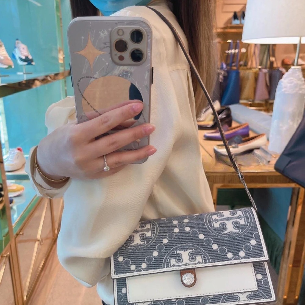 米婭精品 Tory Burch包包 郵差包 側背包 邮差包 手提包 tb鏈條包 托特包 woc 信封包 風琴包 單肩包-細節圖10