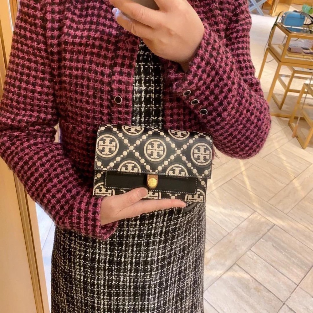 米婭精品 Tory Burch包包 郵差包 側背包 邮差包 手提包 tb鏈條包 托特包 woc 信封包 風琴包 單肩包-細節圖11