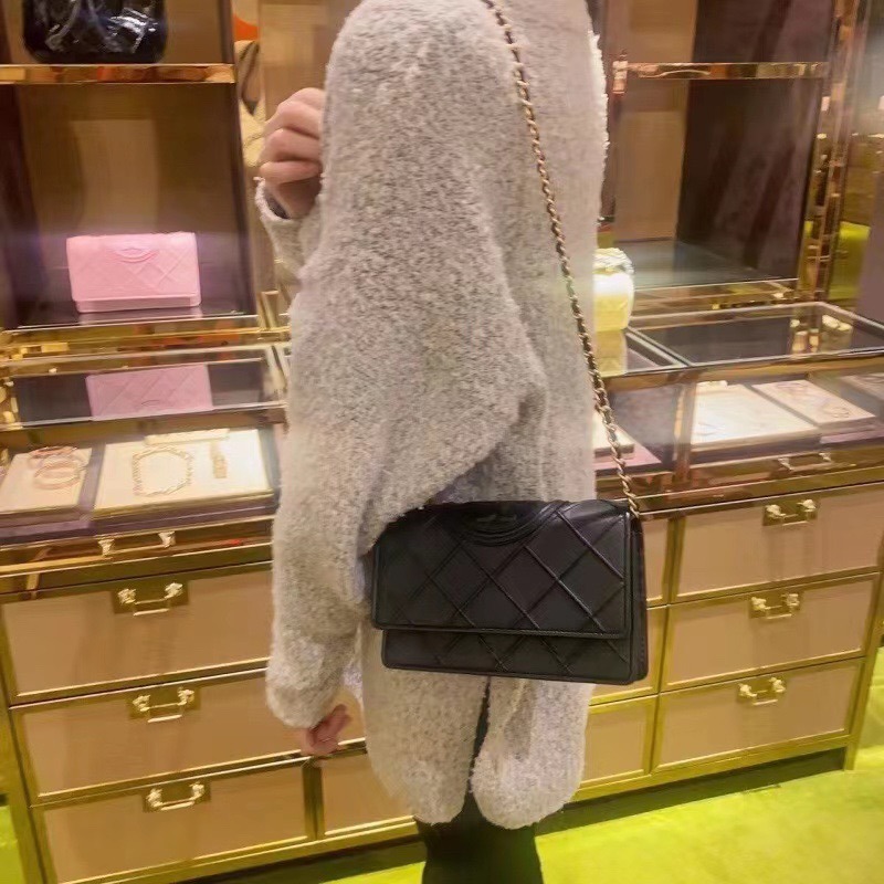 米婭精品 Tory Burch包包側背包 邮差包 手提包 鏈條包 woc信封包 風琴包 郵差包 單肩包 時尚精品鏈帶包-細節圖2