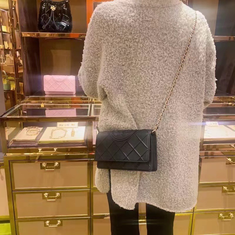 米婭精品 Tory Burch包包側背包 邮差包 手提包 鏈條包 woc信封包 風琴包 郵差包 單肩包 時尚精品鏈帶包-細節圖3