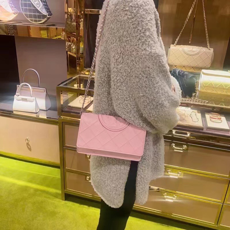 米婭精品 Tory Burch包包側背包 邮差包 手提包 鏈條包 woc信封包 風琴包 郵差包 單肩包 時尚精品鏈帶包-細節圖9