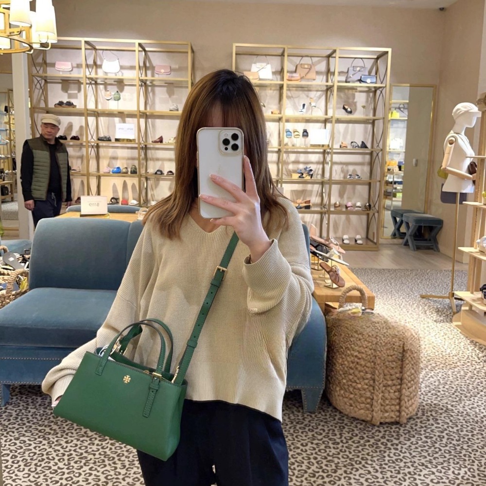 米婭精品Tory Burch包包 手提包 郵差包 側背包 邮差包 鏈條包 托特包 水桶包 信封包 風琴包 單肩包 斜背包-細節圖11