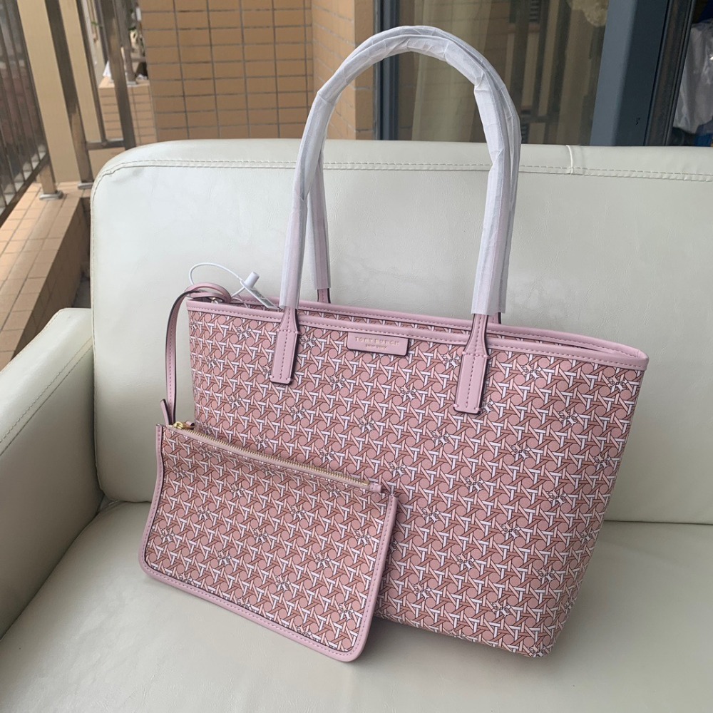 【奧莉美國小買手*附赠小票】tb包包 水桶包 托特包 手提包 單肩包 斜跨包 側背包 子母包 購物袋 真皮印花大容量女包-細節圖6