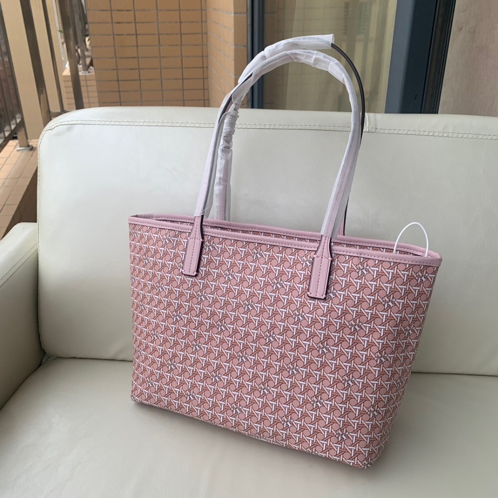 【奧莉美國小買手*附赠小票】tb包包 水桶包 托特包 手提包 單肩包 斜跨包 側背包 子母包 購物袋 真皮印花大容量女包-細節圖7