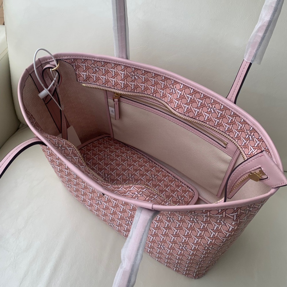 【奧莉美國小買手*附赠小票】tb包包 水桶包 托特包 手提包 單肩包 斜跨包 側背包 子母包 購物袋 真皮印花大容量女包-細節圖8