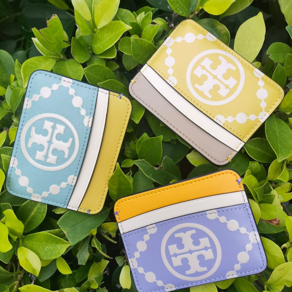 米婭美國代購 Tory Burch皮夹 卡夾 中夾 短夾 長夾 卡包 鈔票夾 印花logo信用卡夾 多功能卡片夾-細節圖2