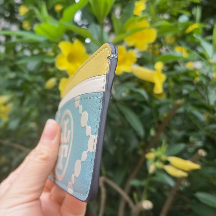 米婭美國代購 Tory Burch皮夹 卡夾 中夾 短夾 長夾 卡包 鈔票夾 印花logo信用卡夾 多功能卡片夾-細節圖5