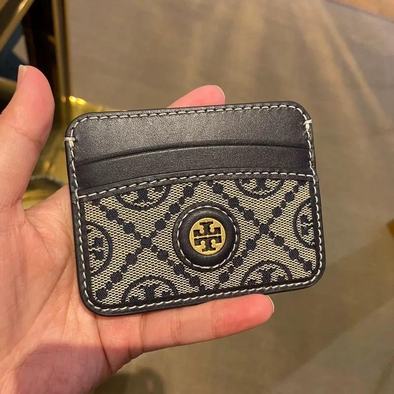 米婭美國代購 Tory Burch皮夹 卡夾 中夾 短夾 長夾 卡包 鈔票夾 帆布印花logo信用卡夾 多功能卡片夾-細節圖2