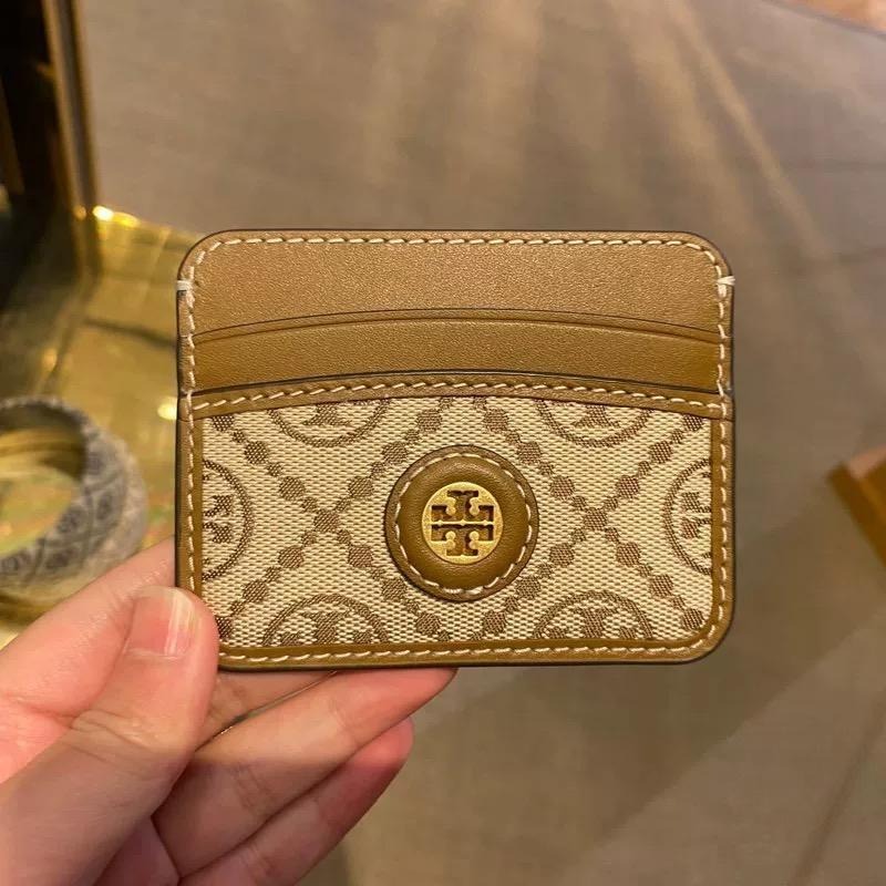 米婭美國代購 Tory Burch皮夹 卡夾 中夾 短夾 長夾 卡包 鈔票夾 帆布印花logo信用卡夾 多功能卡片夾-細節圖4