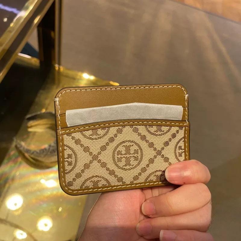 米婭美國代購 Tory Burch皮夹 卡夾 中夾 短夾 長夾 卡包 鈔票夾 帆布印花logo信用卡夾 多功能卡片夾-細節圖5
