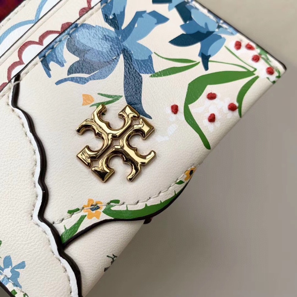 米婭美國代購 Tory Burch皮夹 卡夾 中夾 短夾 長夾 卡包 鈔票夾 印花logo信用卡夾 小羊皮多功能卡片夾-細節圖11