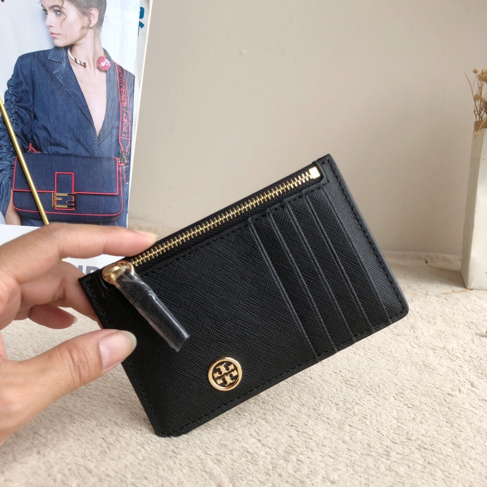 米婭美國代購 Tory Burch皮夹 卡夾 中夾 短夾 長夾 卡包 鈔票夾 印花logo信用卡夾 十字紋多功能卡片夾-細節圖3