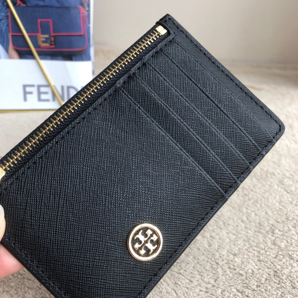 米婭美國代購 Tory Burch皮夹 卡夾 中夾 短夾 長夾 卡包 鈔票夾 印花logo信用卡夾 十字紋多功能卡片夾-細節圖5