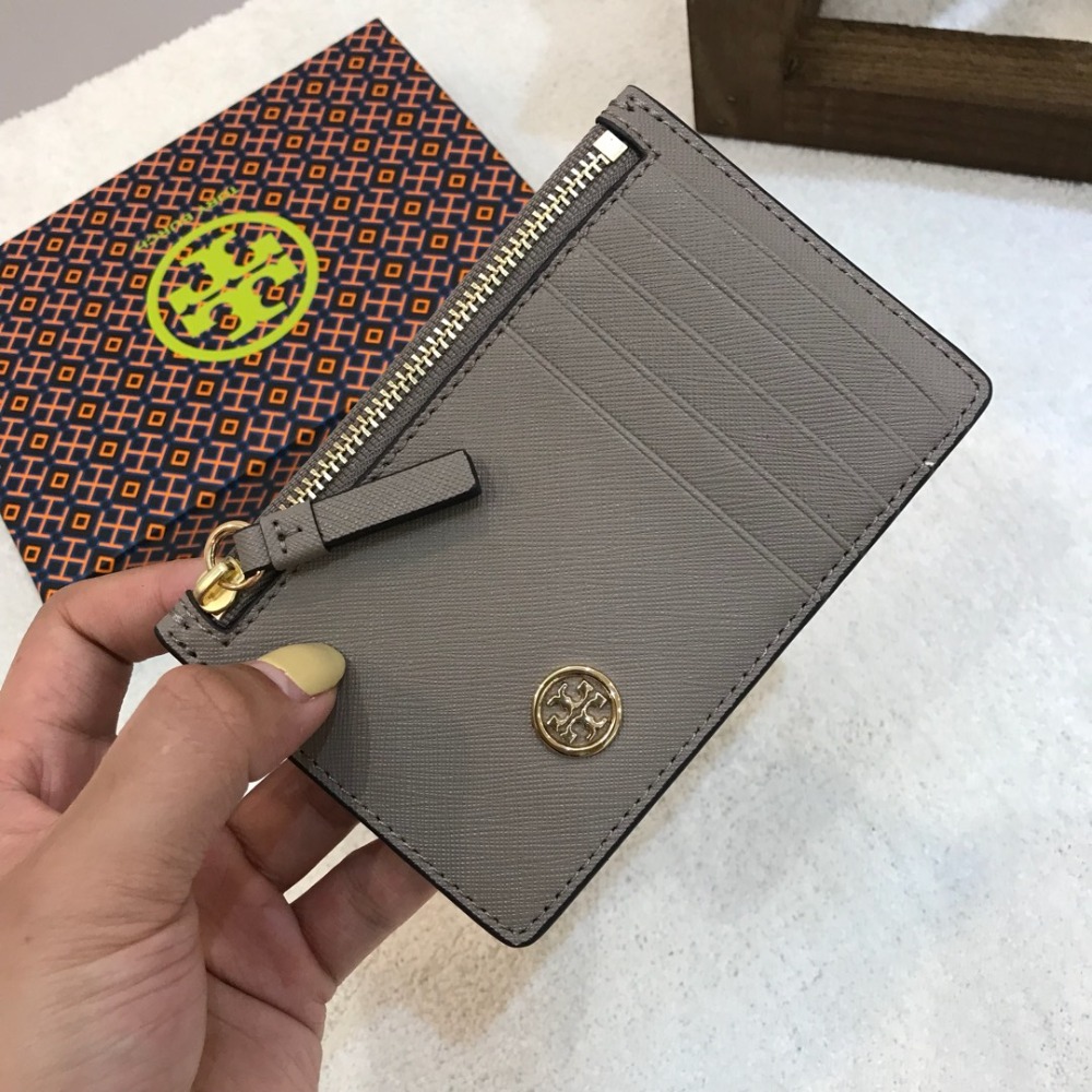米婭美國代購 Tory Burch皮夹 卡夾 中夾 短夾 長夾 卡包 鈔票夾 印花logo信用卡夾 十字紋多功能卡片夾-細節圖7