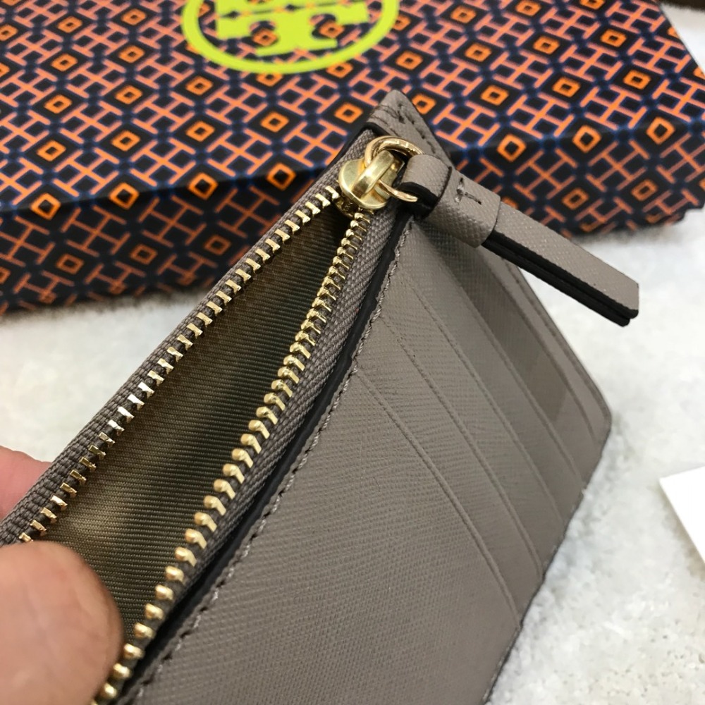 米婭美國代購 Tory Burch皮夹 卡夾 中夾 短夾 長夾 卡包 鈔票夾 印花logo信用卡夾 十字紋多功能卡片夾-細節圖9