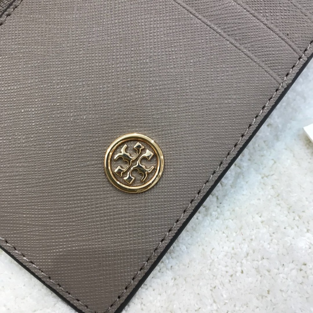 米婭美國代購 Tory Burch皮夹 卡夾 中夾 短夾 長夾 卡包 鈔票夾 印花logo信用卡夾 十字紋多功能卡片夾-細節圖11