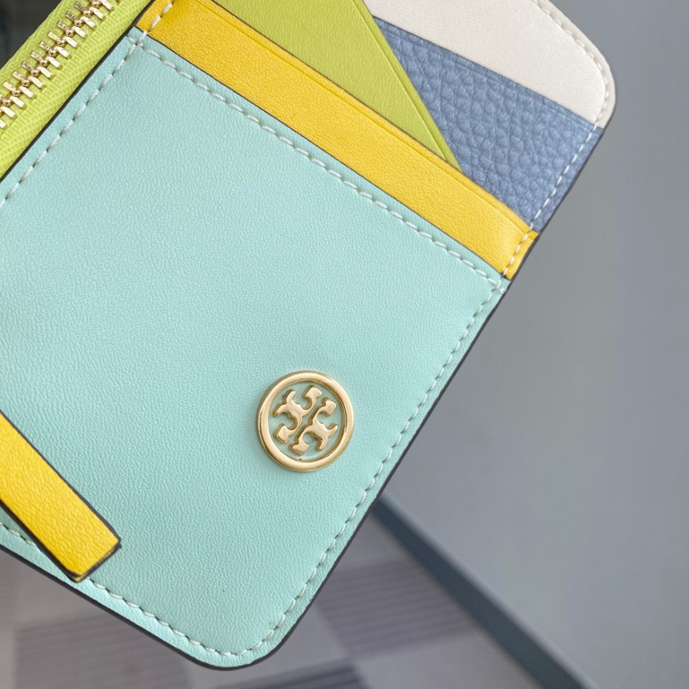 米婭美國代購 Tory Burch 皮夹 卡夾 中夾 短夾 長夾 卡包 鈔票夾 印花logo信用卡夾 多功能卡片夾-細節圖5