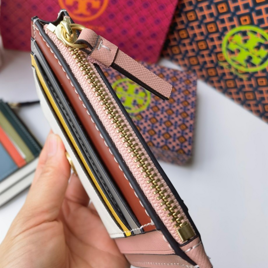 米婭美國代購 Tory Burch皮夹 卡夾 中夾 短夾 長夾 卡包 鈔票夾 印花logo信用卡夾 多功能卡片夾-細節圖7