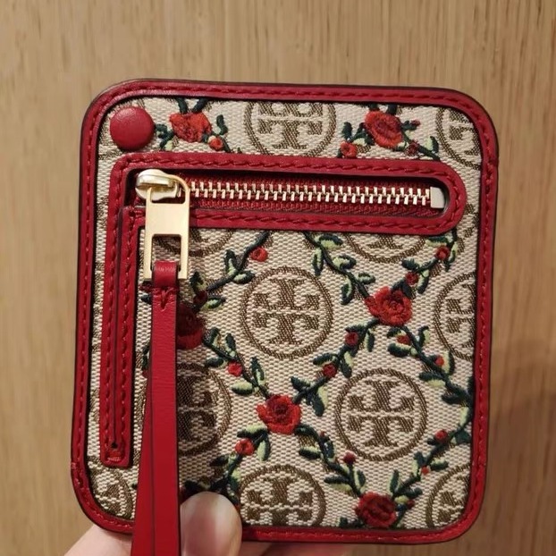 米婭美國代購 Tory Burch皮夹 卡夾 中夾 短夾 長夾 卡包 鈔票夾 印花logo信用卡夾 多功能卡片夾-細節圖11