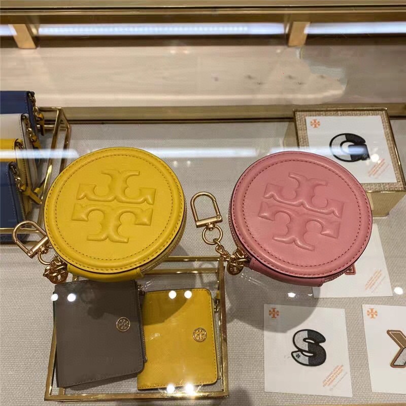 米婭美國代購 Tory Burch皮夹 零錢包卡夾 中夾 短夾 長夾 卡包 鈔票夾 鑰匙包 信用卡夾 包包吊飾零錢袋-細節圖2