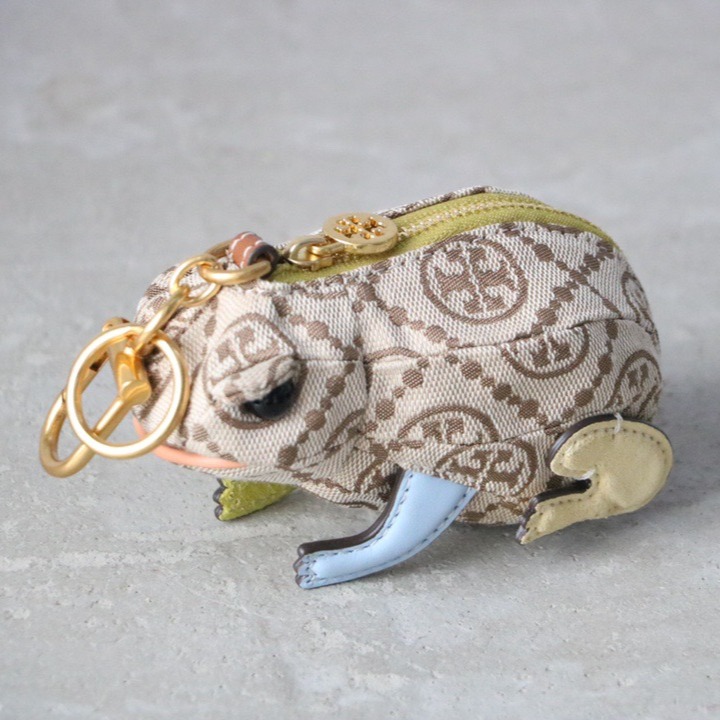 米婭美國代購 Tory Burch皮夹 零錢包卡夾 中夾 短夾 長夾 卡包 鈔票夾 鑰匙包 信用卡夾 青蛙掛飾零錢包-細節圖3