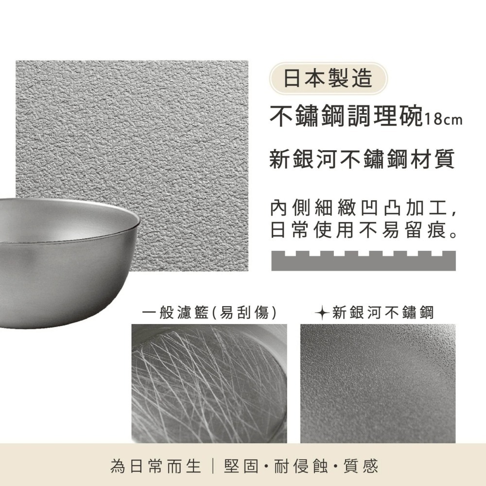 日本Arnest 不銹鋼調理碗18cm-細節圖4